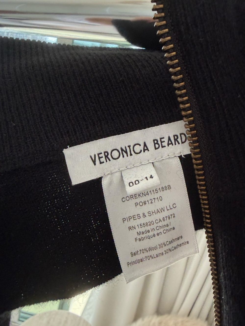 Veronica Beard Wool Voyager Coat Army Green w/ Dickey Sz 6 - Picture 12 of 14